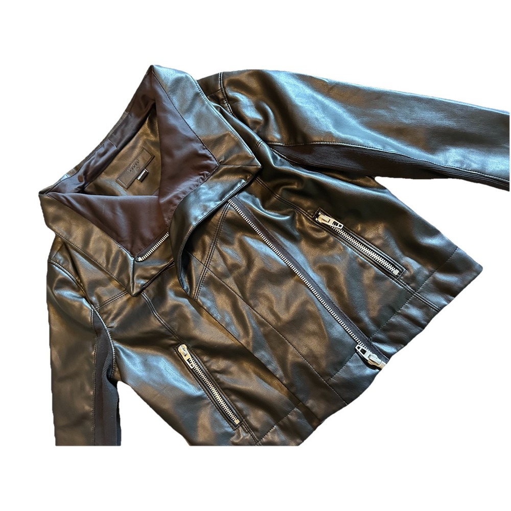 BLANK NYC Women's Black Moto Faux Leather Jacket Size M NWOT. *101 - Picture 5 of 16